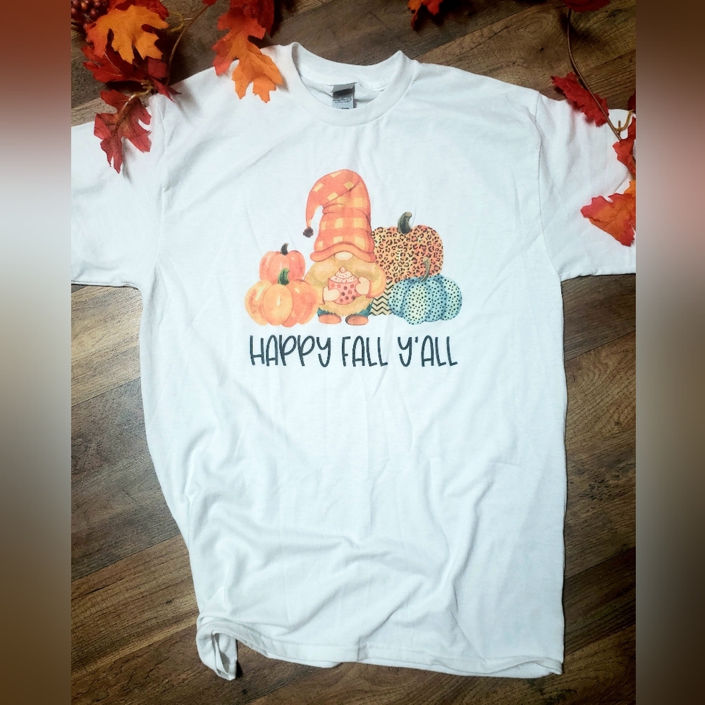 Happy Fall Y'all Gnome Shirt / Ready to Ship Clearance Shirt